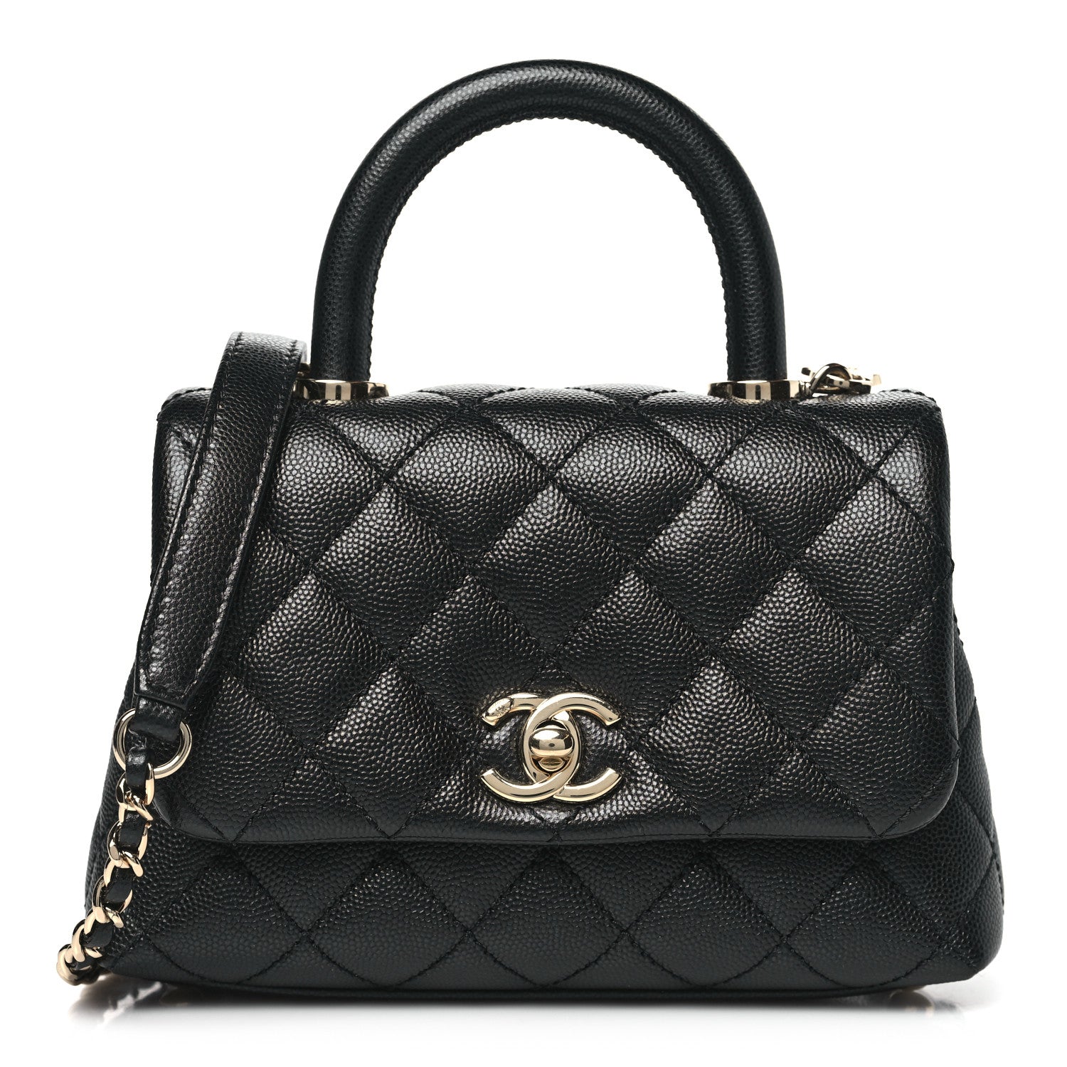 Chanel Caviar Quilted Extra Mini Coco Handle Flap Black 1 of 10