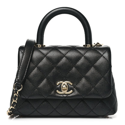 Chanel Caviar Quilted Extra Mini Coco Handle Flap Black 1 of 10