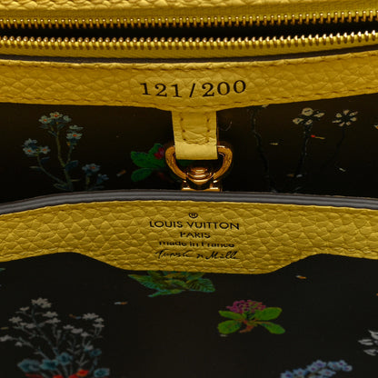 Louis Vuitton Taurillon Embroidered Tenderness Capucines MM Yellow Multicolor 6 of 9
