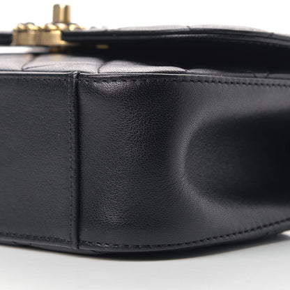 Chanel Lambskin Quilted Small Chain Infinity Top Handle Flap Black 9 of 10