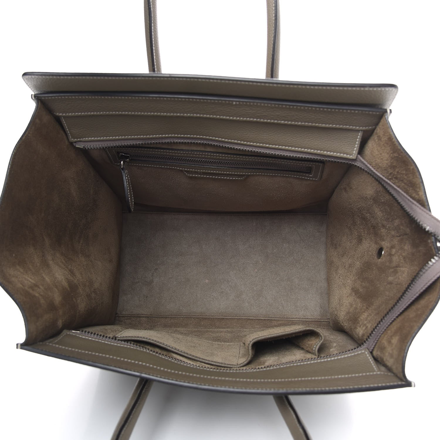 Celine Drummed Calfskin Mini Luggage Souris 5 of 15