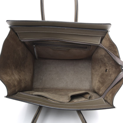 Celine Drummed Calfskin Mini Luggage Souris 5 of 15