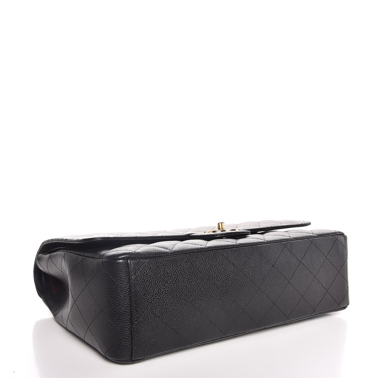 Caviar Quilted Maxi Double Flap Black