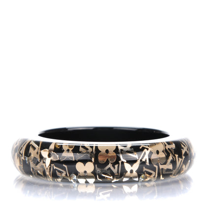 Louis Vuitton Resin Swarovski Medium Inclusion Bracelet GM Black 1 of 3