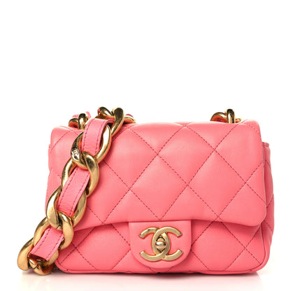 Chanel Lambskin Quilted Mini Funky Town Flap Pink 1 of 9