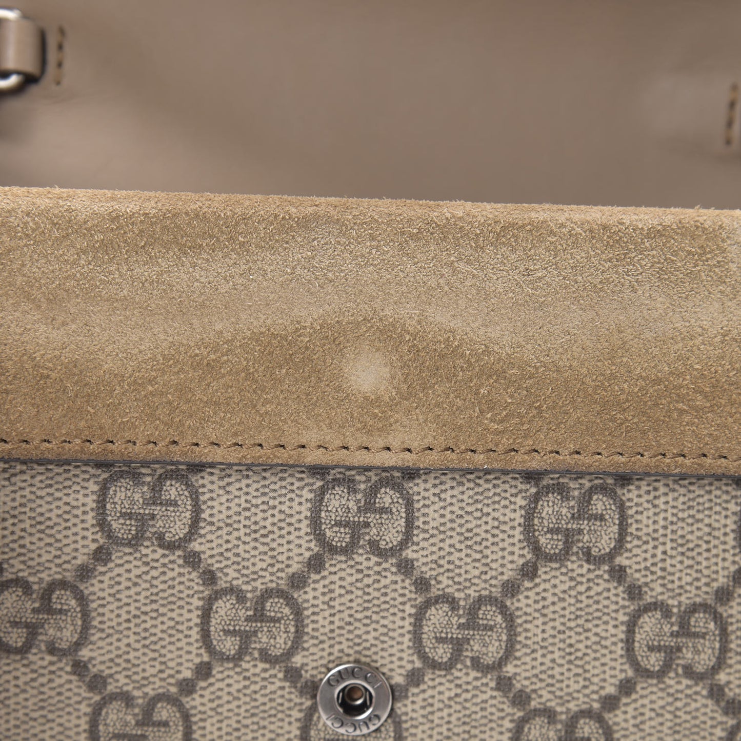 GG Supreme Monogram Super Mini Dionysus Shoulder Bag Taupe