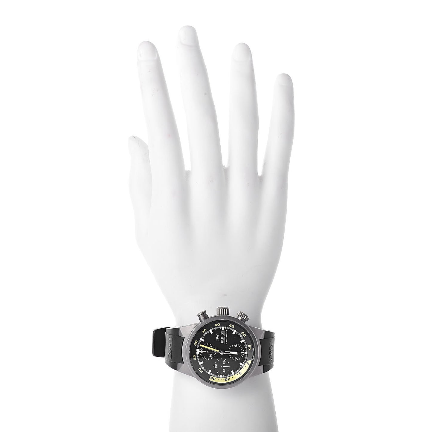 Titanium Rubber 42mm Aquatimer Chronograph Automatic Watch Black IW371918