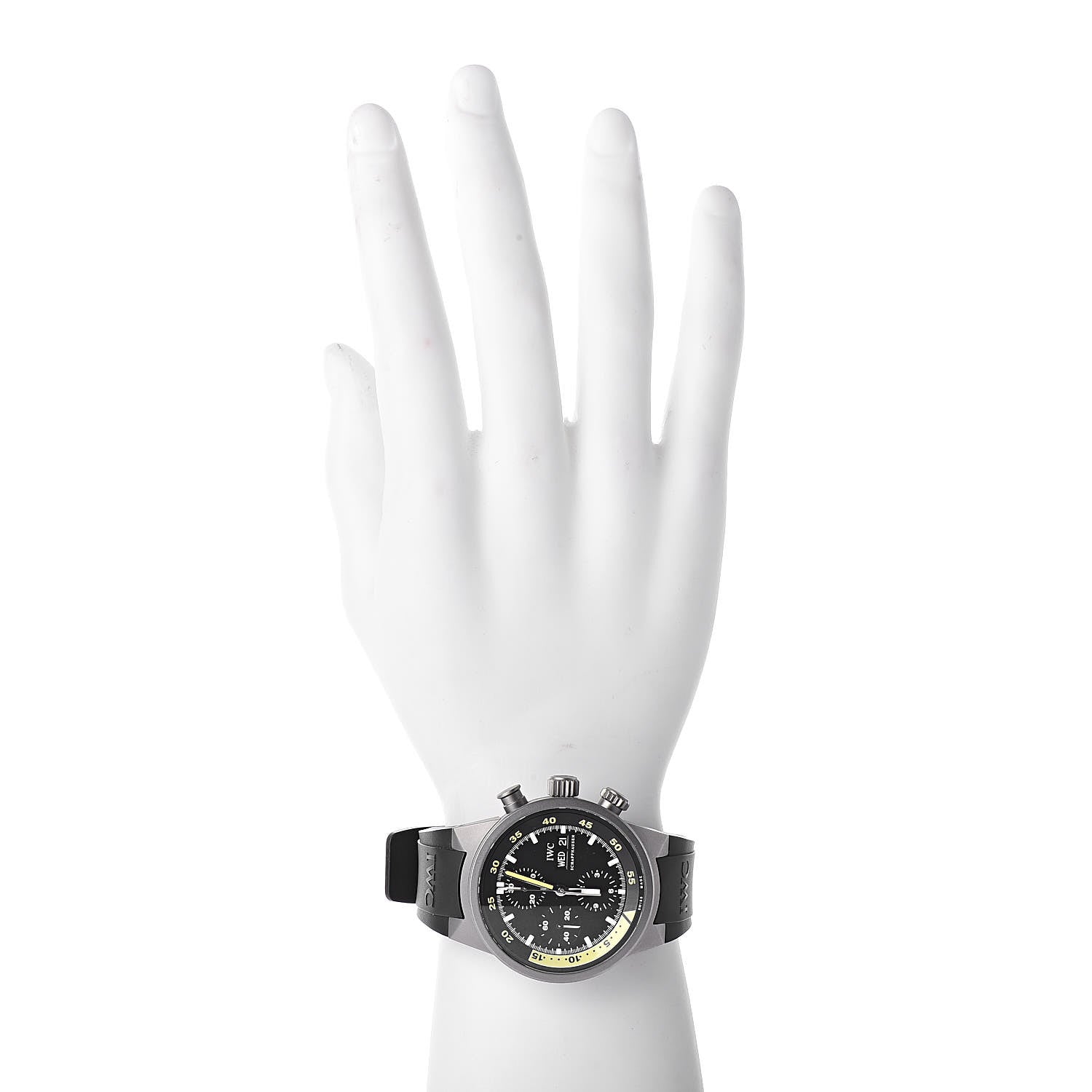 IWC Titanium Rubber 42mm Aquatimer Chronograph Automatic Watch Black IW371918 2 of 9