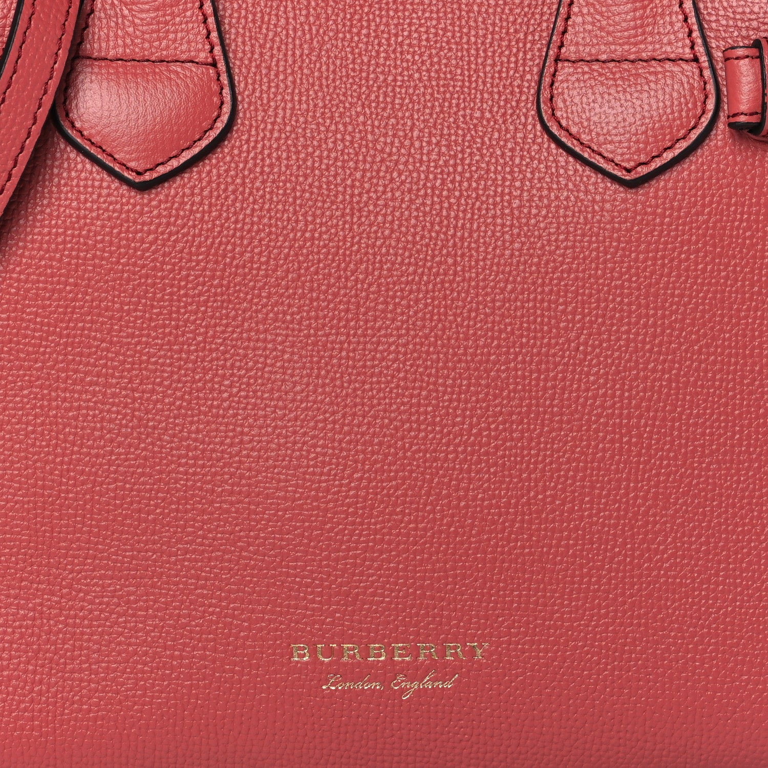 Burberry Grainy Calfskin House Check Small Banner Tote Cinnamon Red 7 of 9