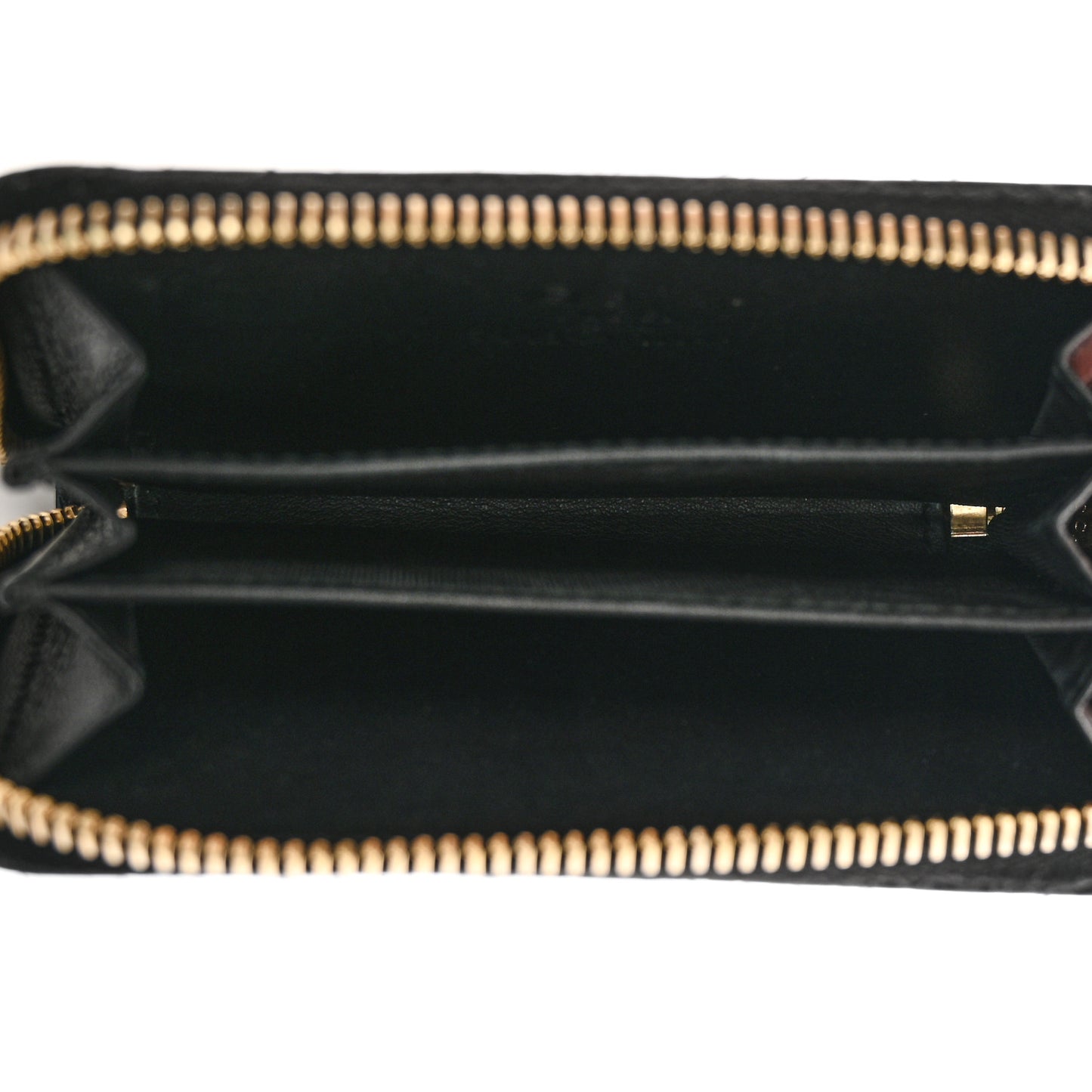 Microguccissima Zip Around Card Case Black