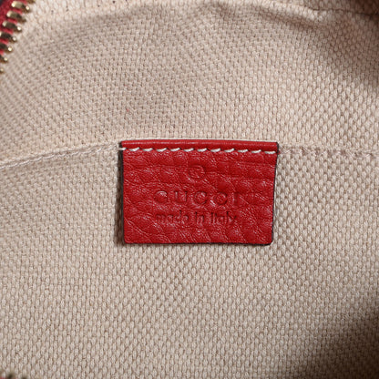 Gucci Pebbled Calfskin Small Soho Disco Bag Vibrant Red 6 of 9