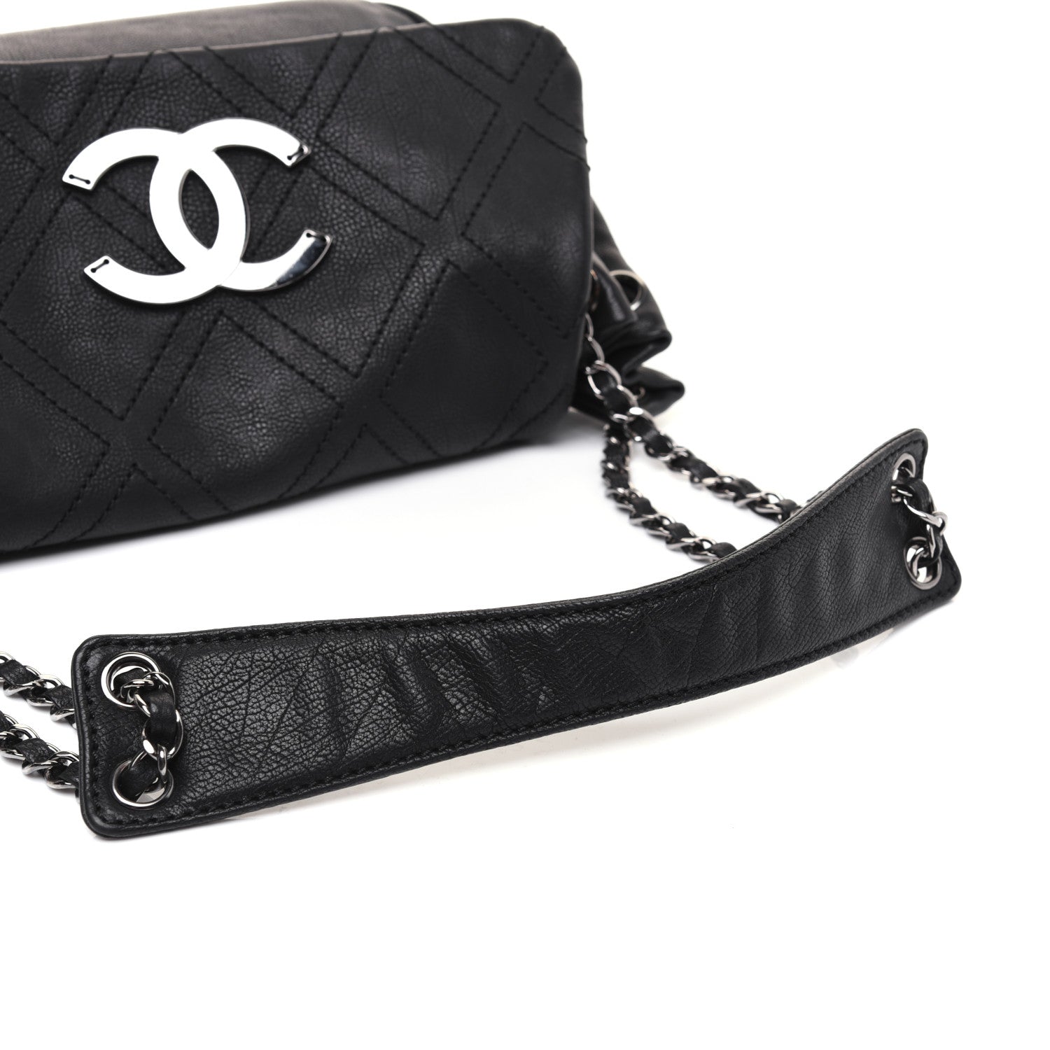 Chanel Calfskin Diamond Stitch Accordion Flap Black 16 of 16