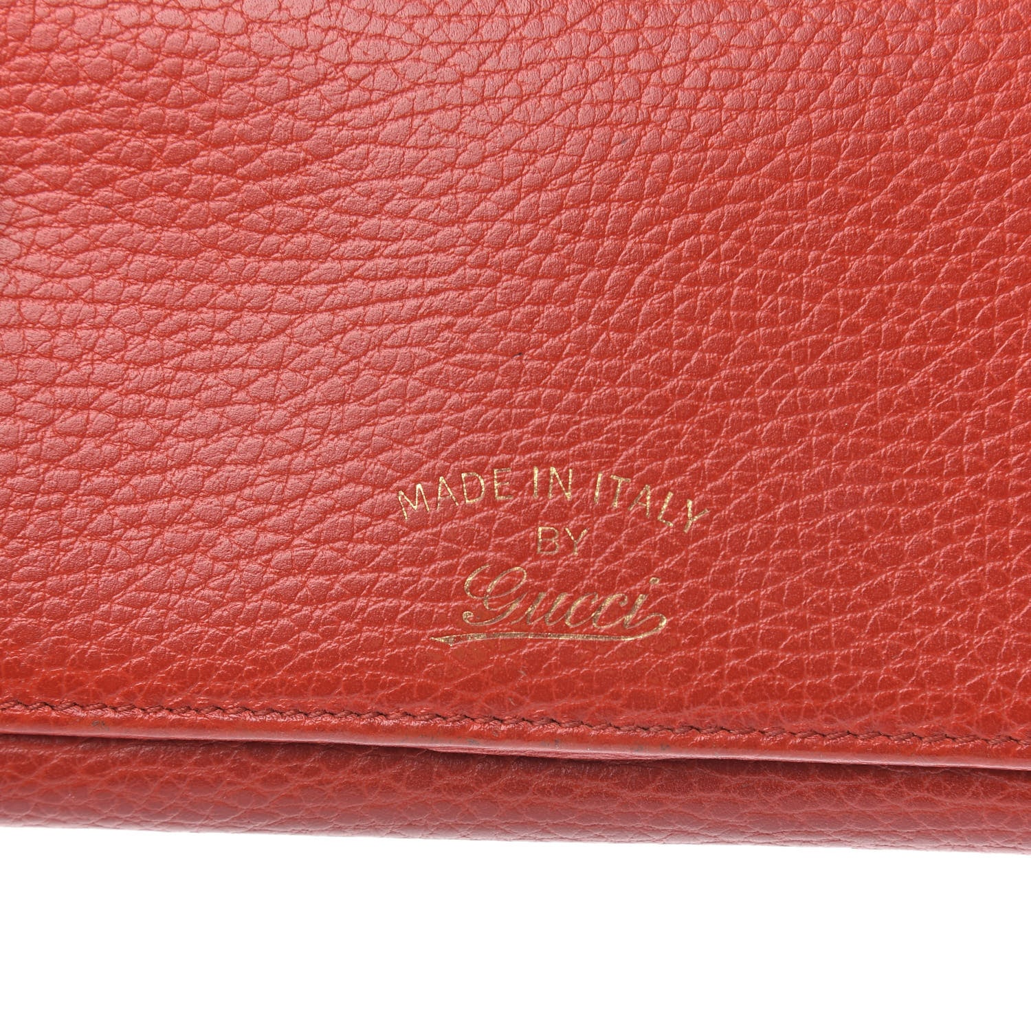 Gucci Pebbled Calfskin Continental Wallet Red 12 of 13