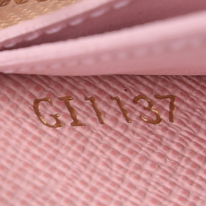 Louis Vuitton Damier Azur Clemence Wallet Rose Ballerine 6 of 6