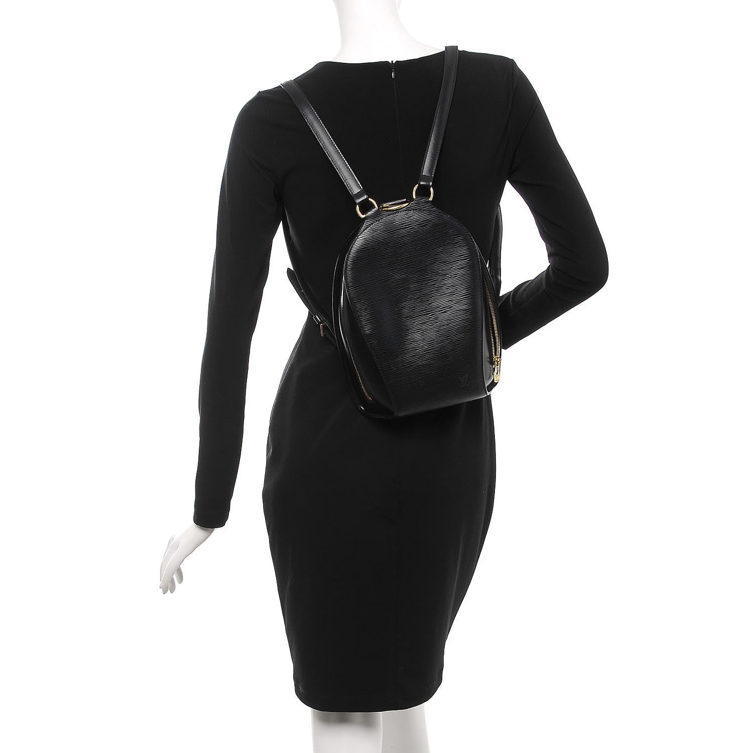 Louis Vuitton Epi Mabillon Backpack Black 2 of 8