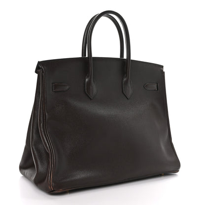 Hermes Courchevel Birkin 35 Chocolate 3 of 11