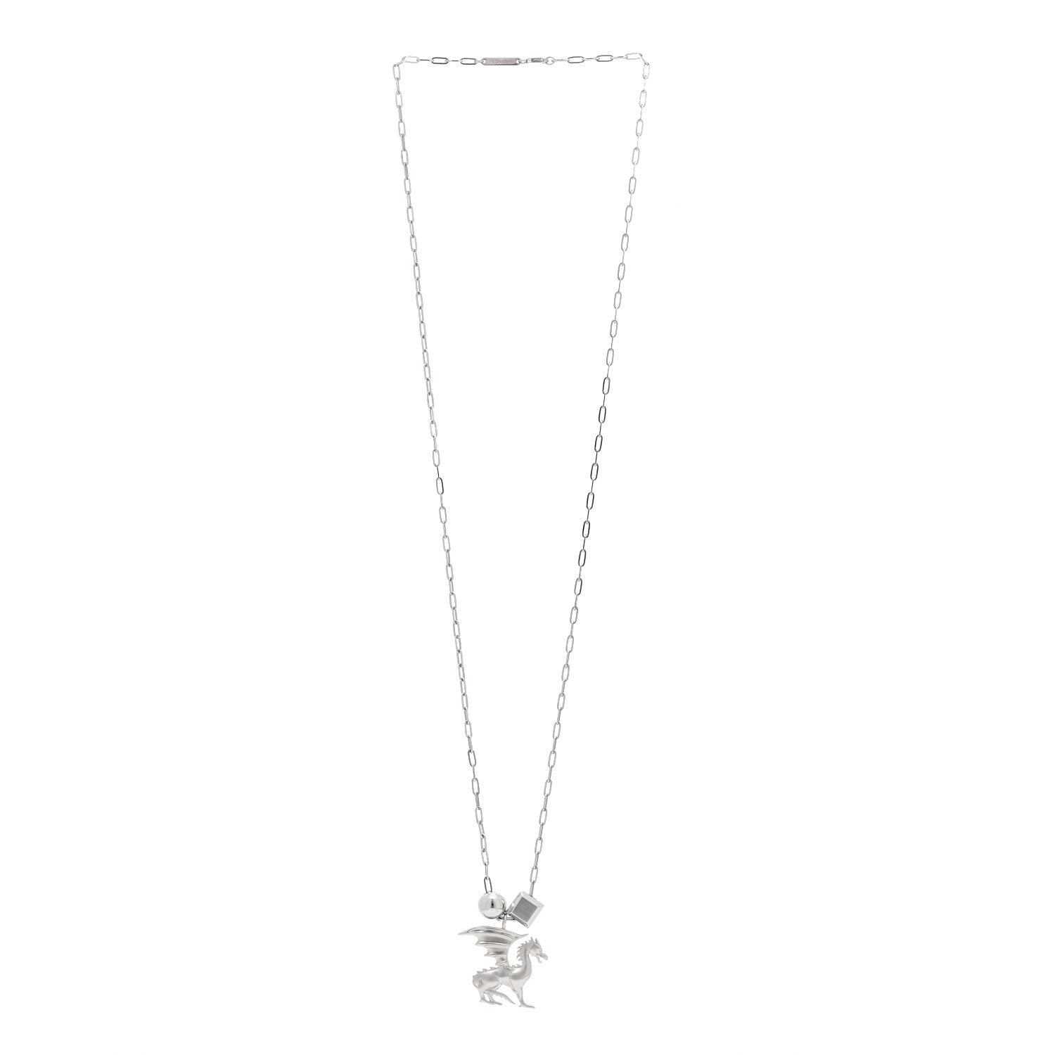 Hermes Palladium Talismans Dragon Aile Pendant Necklace 3 of 6