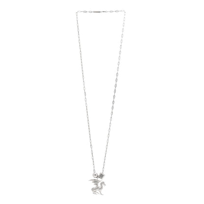 Hermes Palladium Talismans Dragon Aile Pendant Necklace 3 of 6