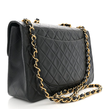 Chanel Lambskin Quilted XL Jumbo Single Flap Black 3 of 11