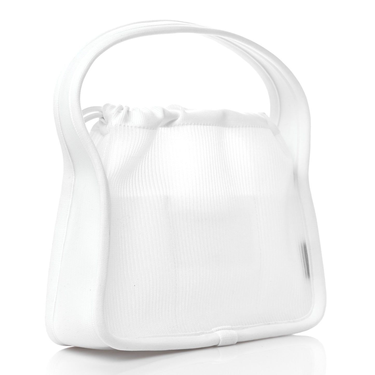 Ribbed Knit Small Ryan Bag White