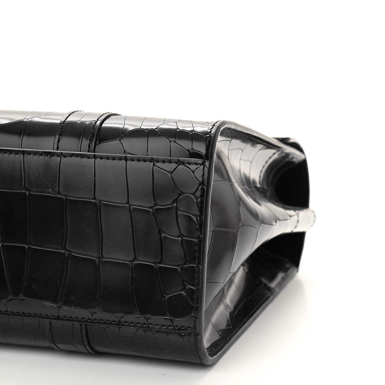Mulberry Crocodile Embossed Calfskin Bayswater Black 9 of 9