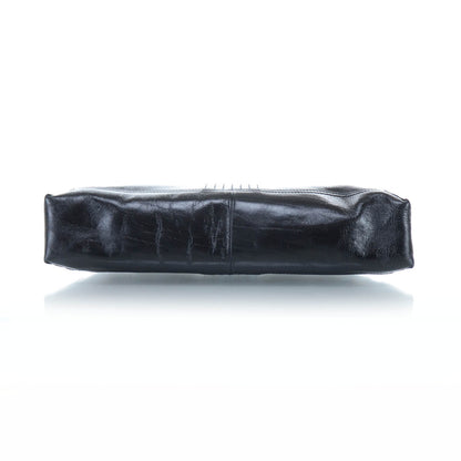 Fendi Vitello Acqua Maxi Baguette Shoulder Bag Black 6 of 11