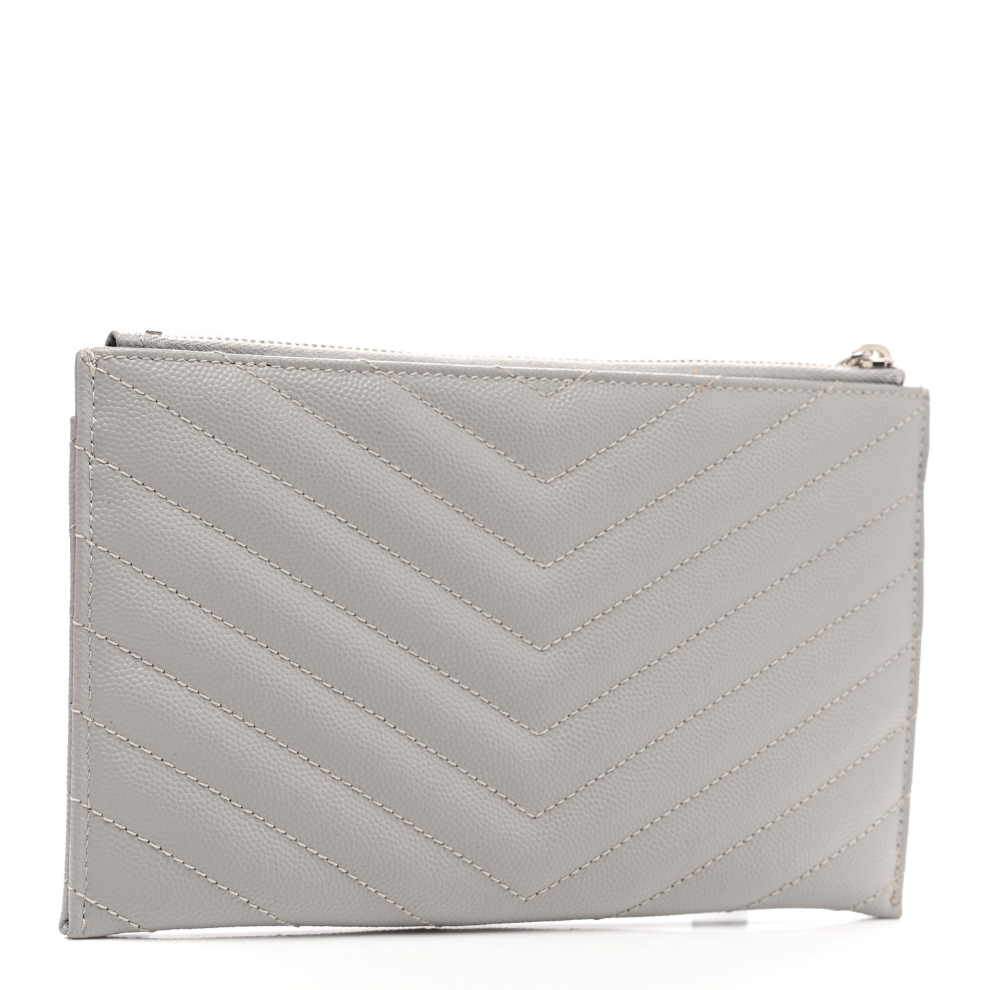 Grain De Poudre Chevron Monogram Bill Pouch Granite