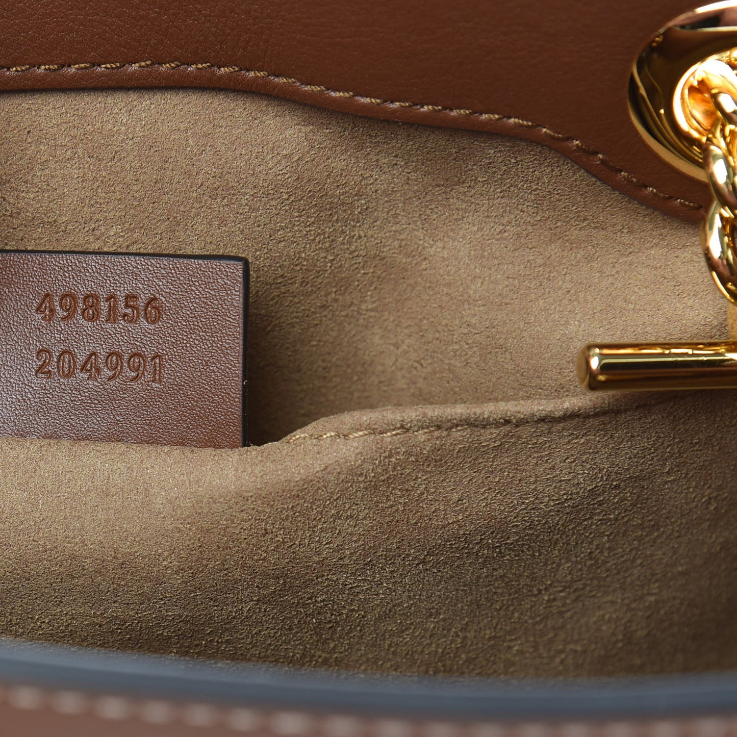 GG Supreme Monogram Calfskin Small Padlock Tote Beige Ebony Tuscany