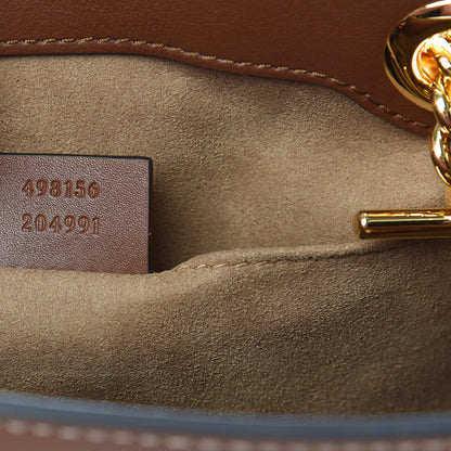 Gucci GG Supreme Monogram Calfskin Small Padlock Tote Beige Ebony Tuscany 7 of 10