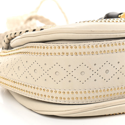 Gucci Calfskin Medium New Bamboo Top Handle Bag White 4 of 10