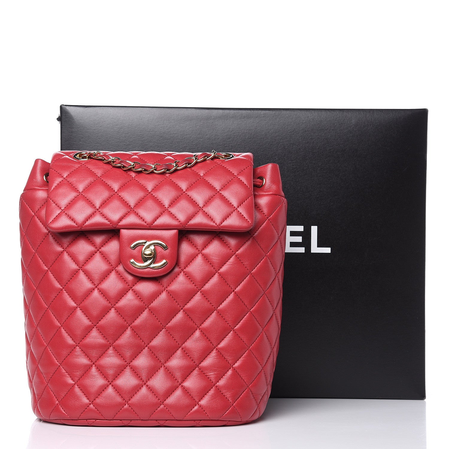 Chanel Lambskin Quilted Small Urban Spirit Backpack Red 17 of 17