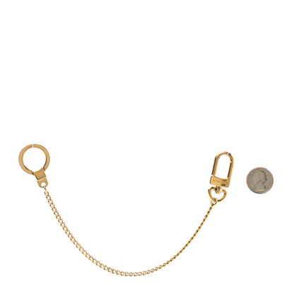 Louis Vuitton Metal Pochette Extender Key Ring Chain Gold 3 of 3