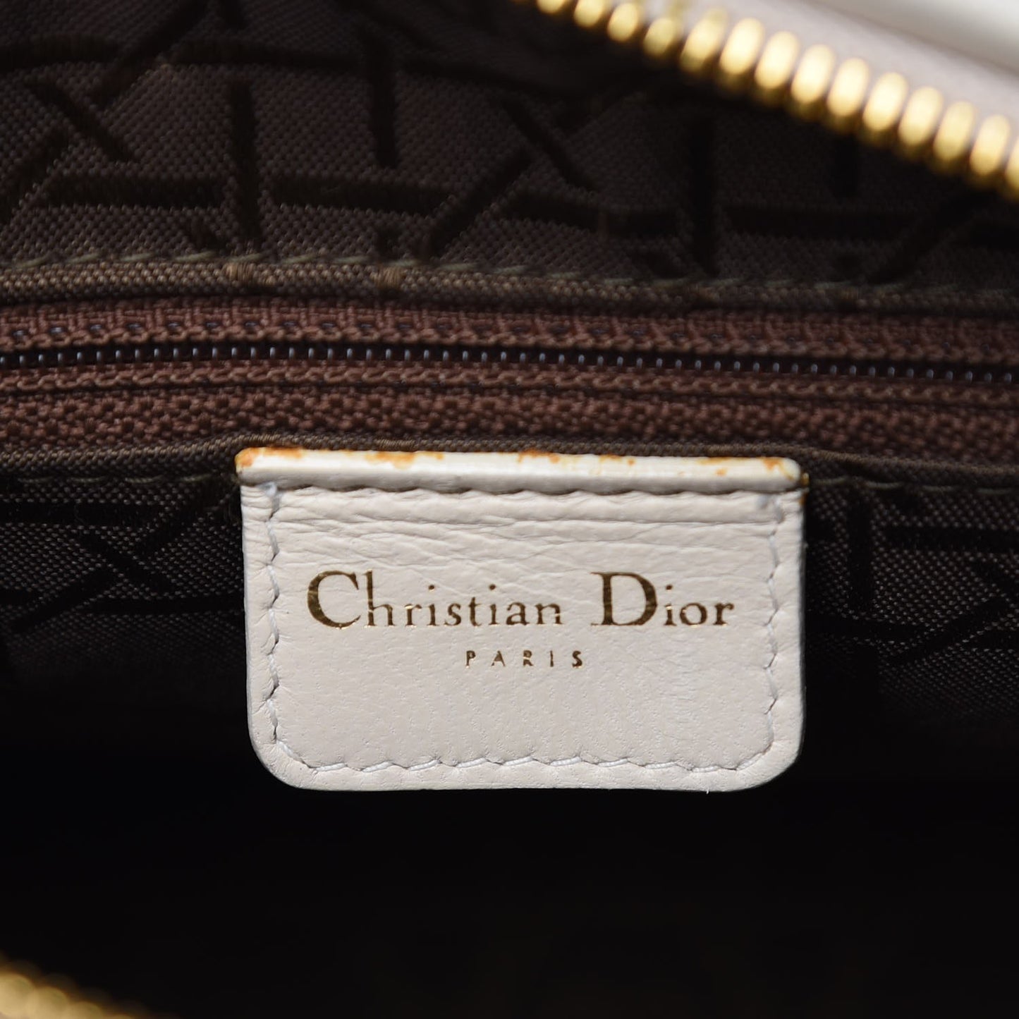 Lambskin Cannage Medium Lady Dior White