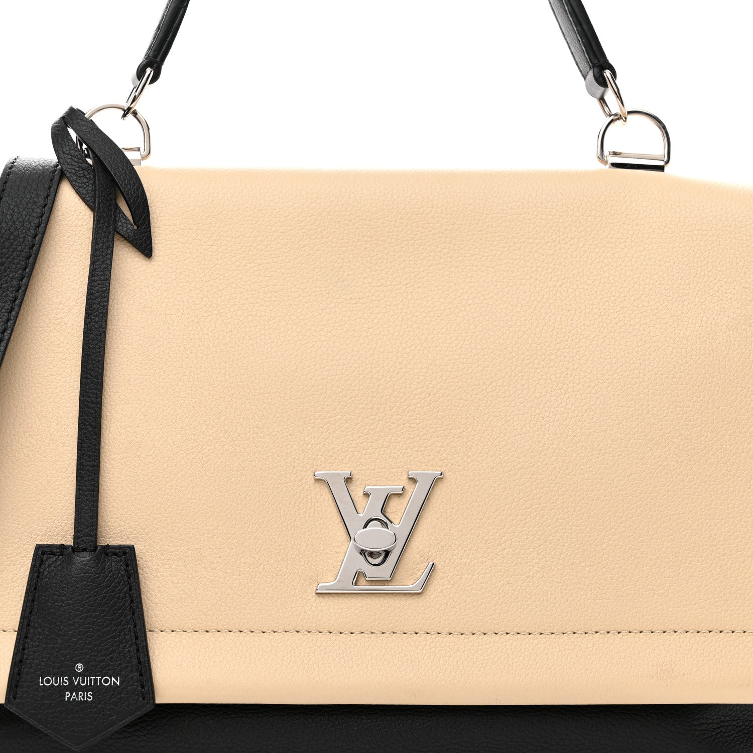 Louis Vuitton Soft Calfskin Lockme II Top Handle Vanille Black 7 of 13