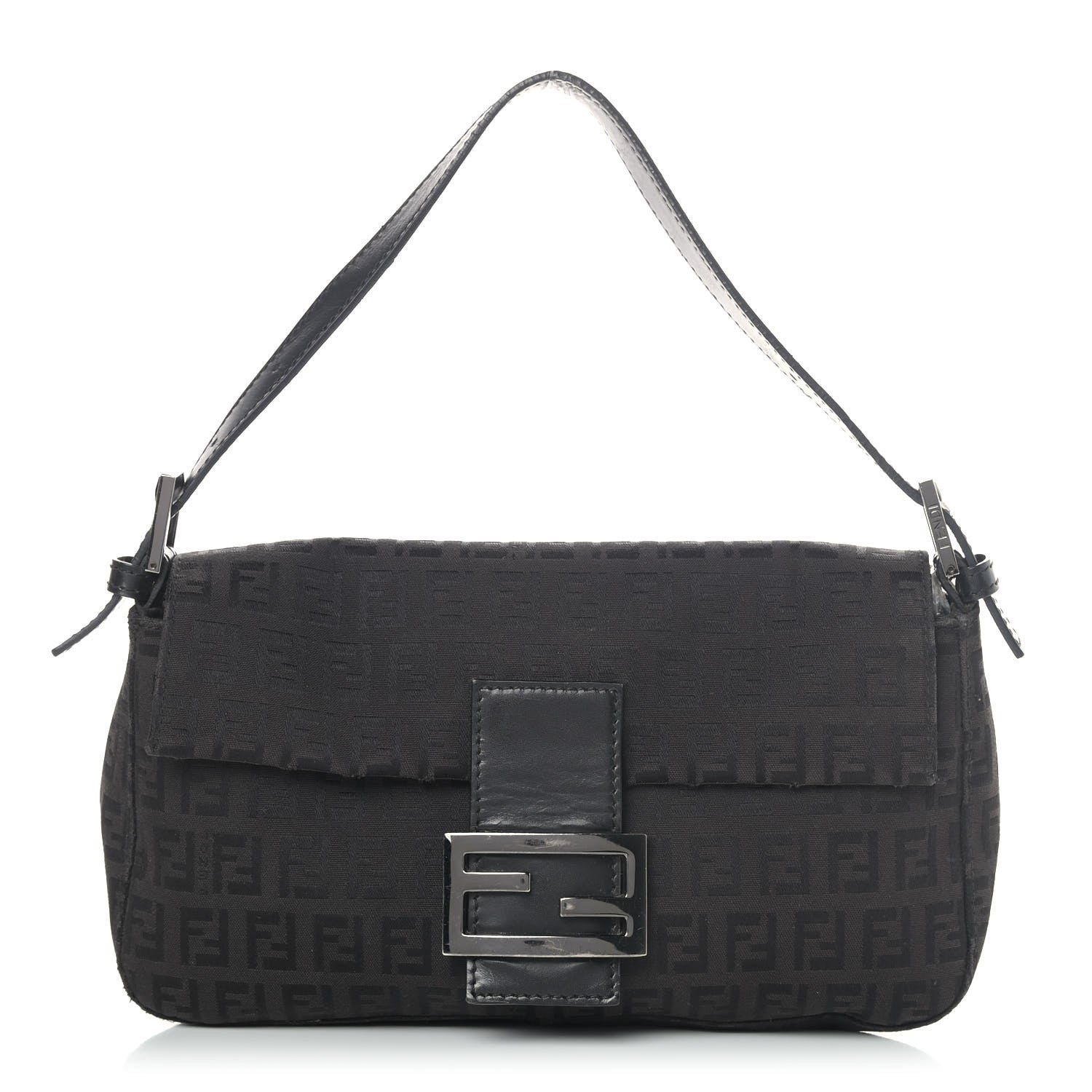 Fendi Zucchino Baguette Black 1 of 10