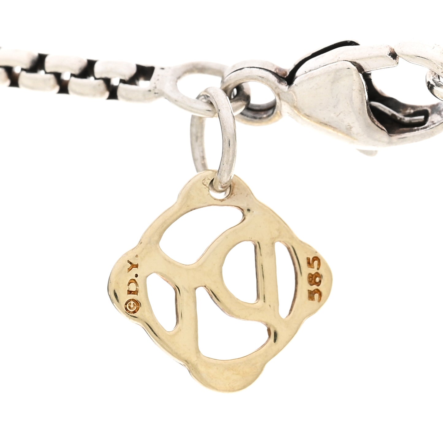 Sterling Silver 14K Yellow Gold Petite X Cross Pendant Necklace