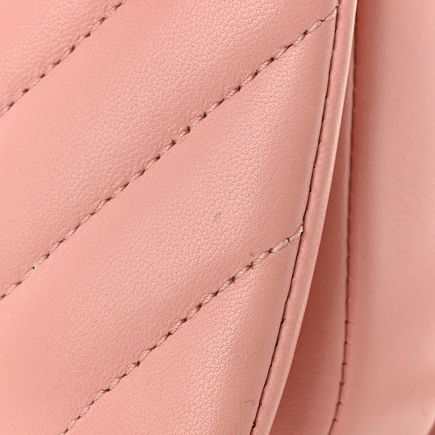 Lambskin Chevron Quilted Small Trendy CC Dual Handle Flap Bag Light Pink