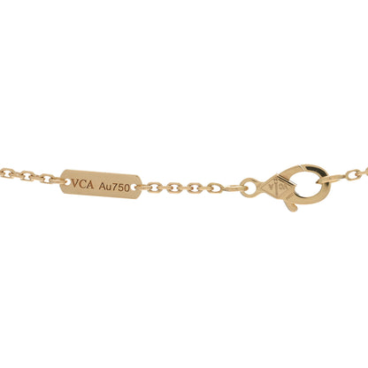 Van Cleef & Arpels 18K Yellow Gold Black Onyx Vintage Alhambra Pendant Necklace 4 of 4