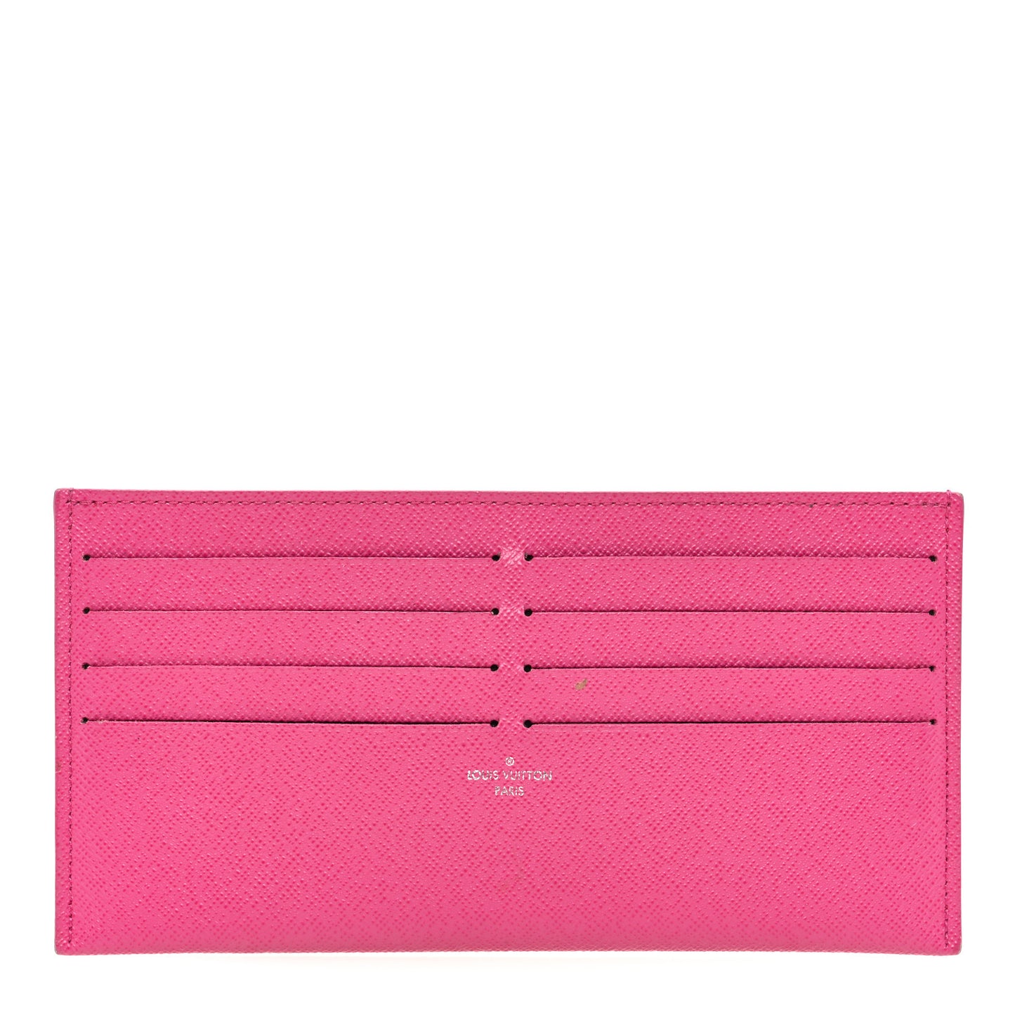 Calfskin Felicie Card Holder Insert Hot Pink