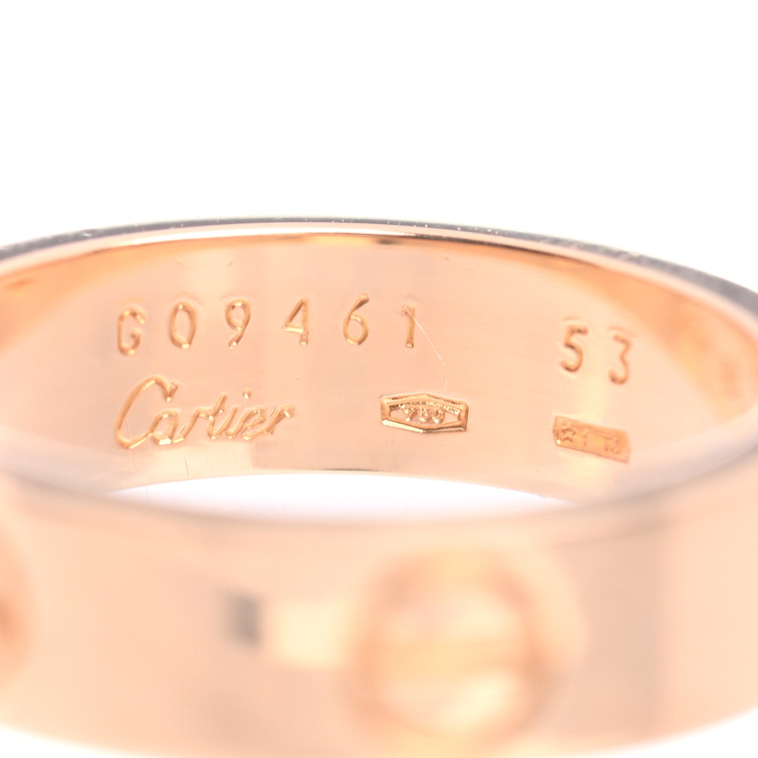 Cartier 18K Yellow Gold 5.5mm LOVE Ring 53 6.25 4 of 5