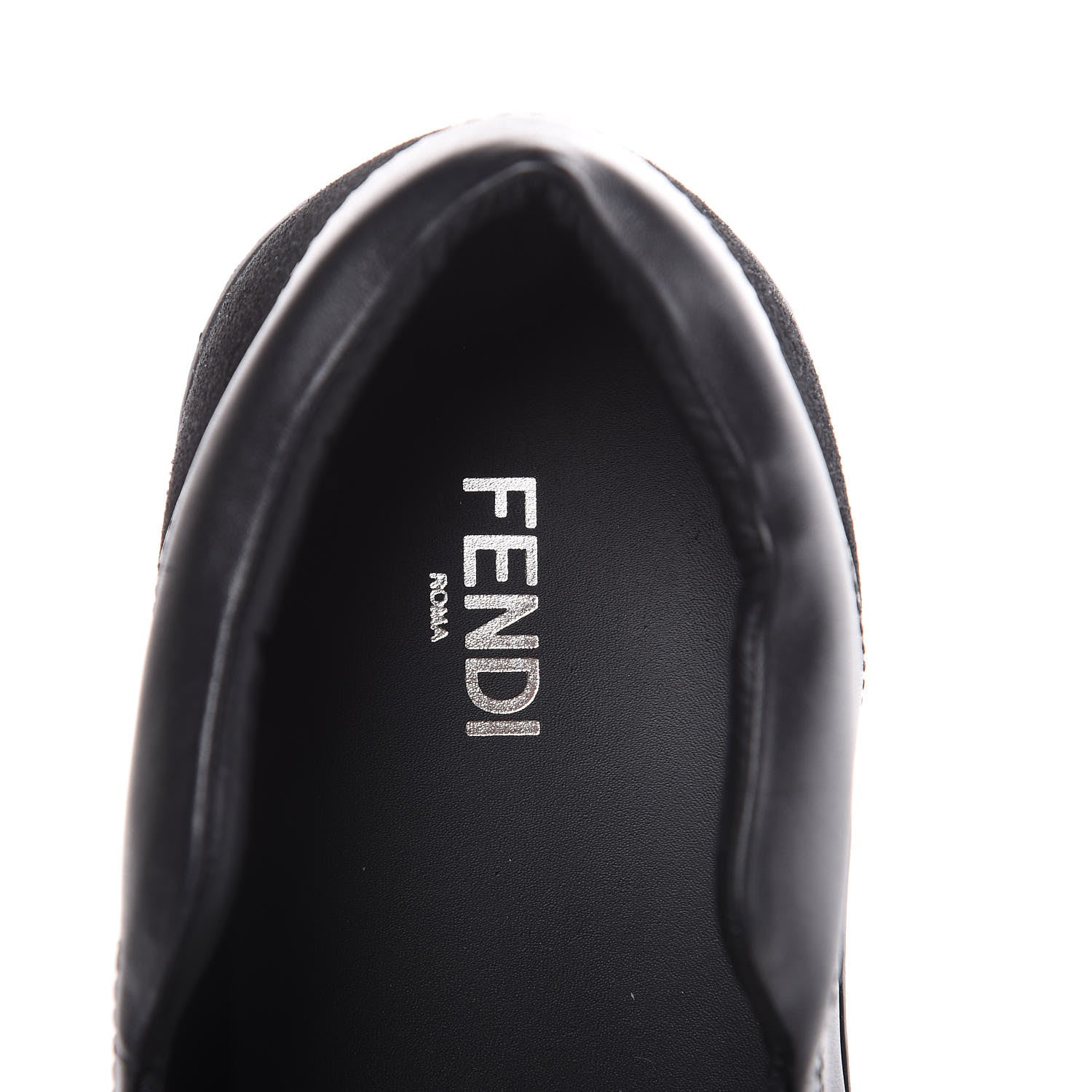 Fendi Vitello Monster Eyes Mens Slip On Sneakers 6 Black 6 of 8