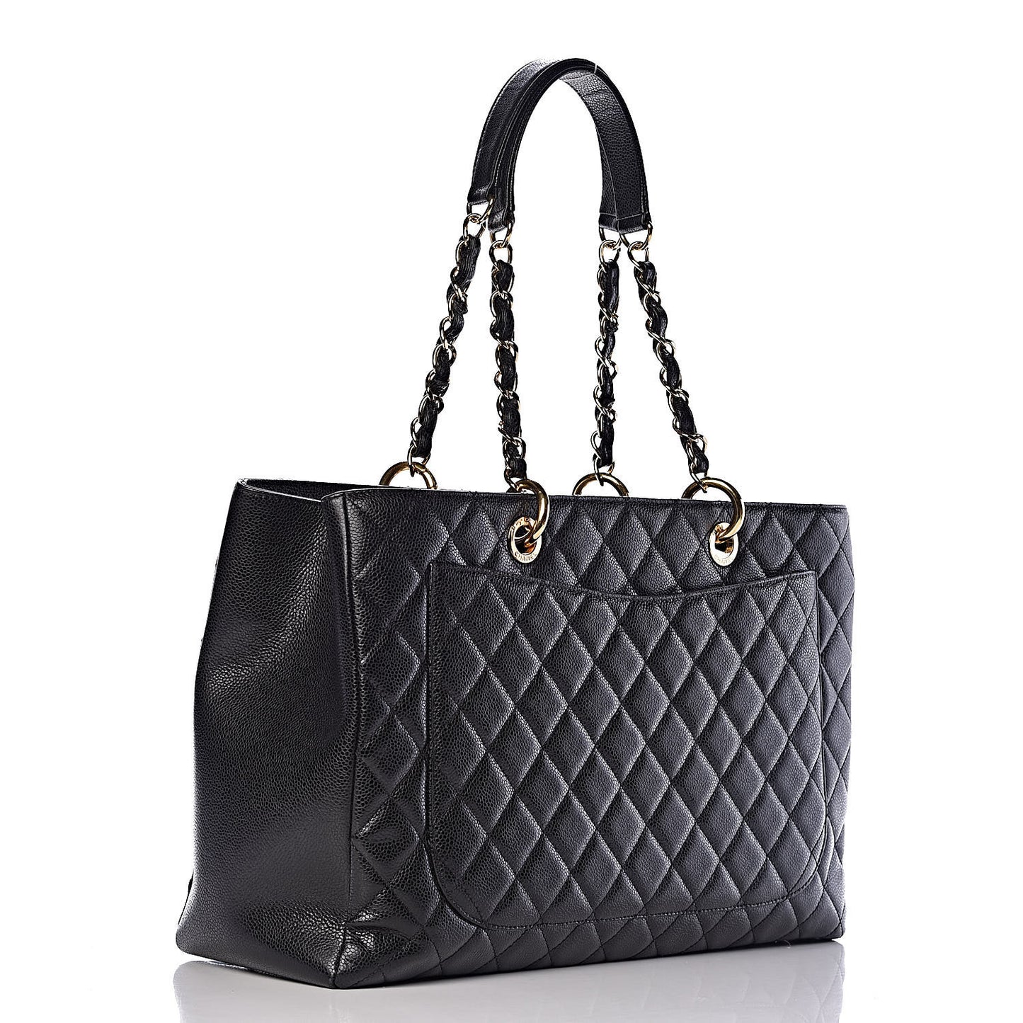 Caviar Quilted XL Grand Shopping Tote GST Black