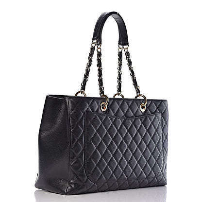 Chanel Caviar Quilted XL Grand Shopping Tote GST Black 3 of 12
