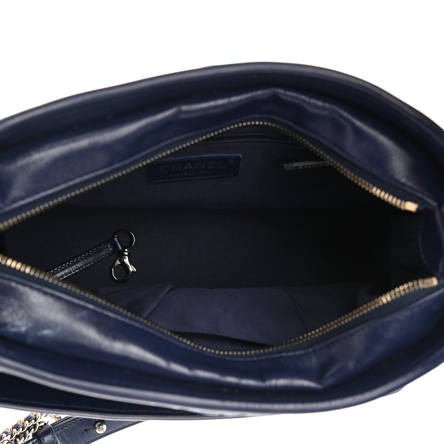 Chanel Denim Calfskin Quilted Small Gabrielle Logo Hobo Blue 5 of 11