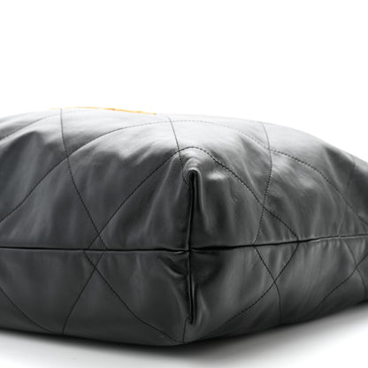 Chanel Shiny Calfskin Quilted Large Chanel 22 Black 21 of 23