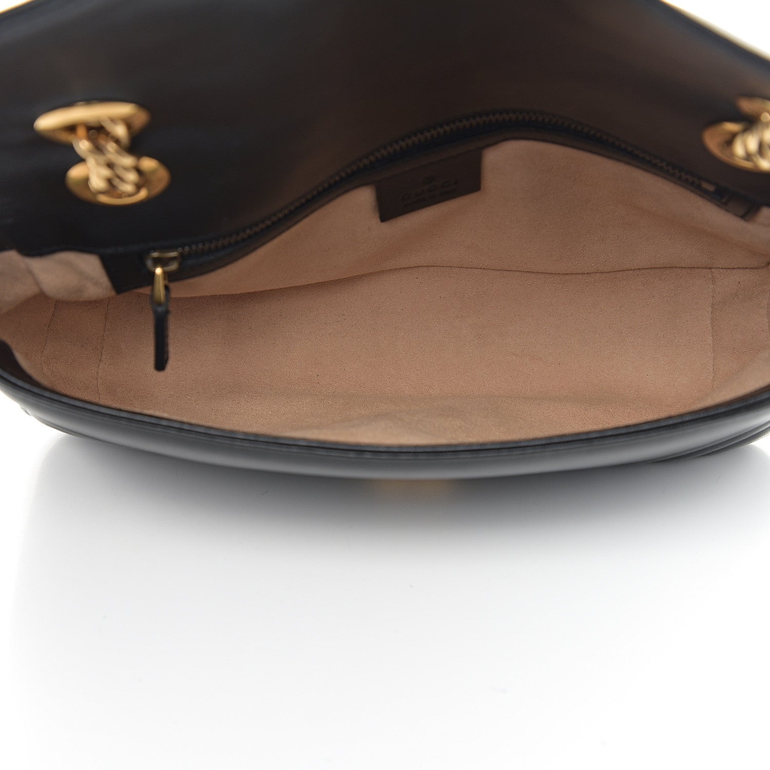 Gucci Calfskin Matelasse Small GG Marmont Shoulder Bag Black 4 of 13