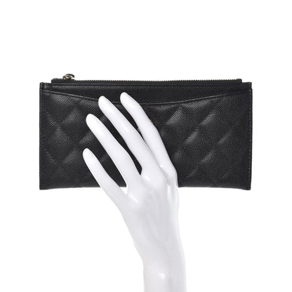 Chanel Caviar Quilted Classic Zip Pouch Black 2 of 9