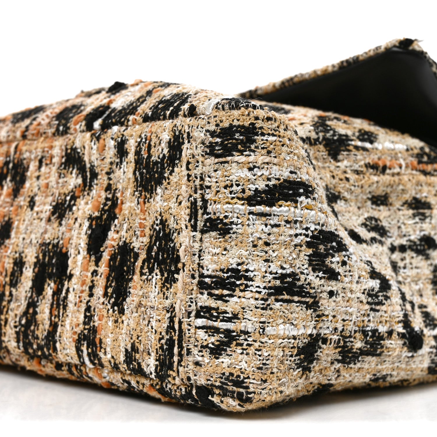 Chanel Tweed Mixed Fibers Leopard Print Souplissimo Maxi Flap Brown Black White 10 of 10