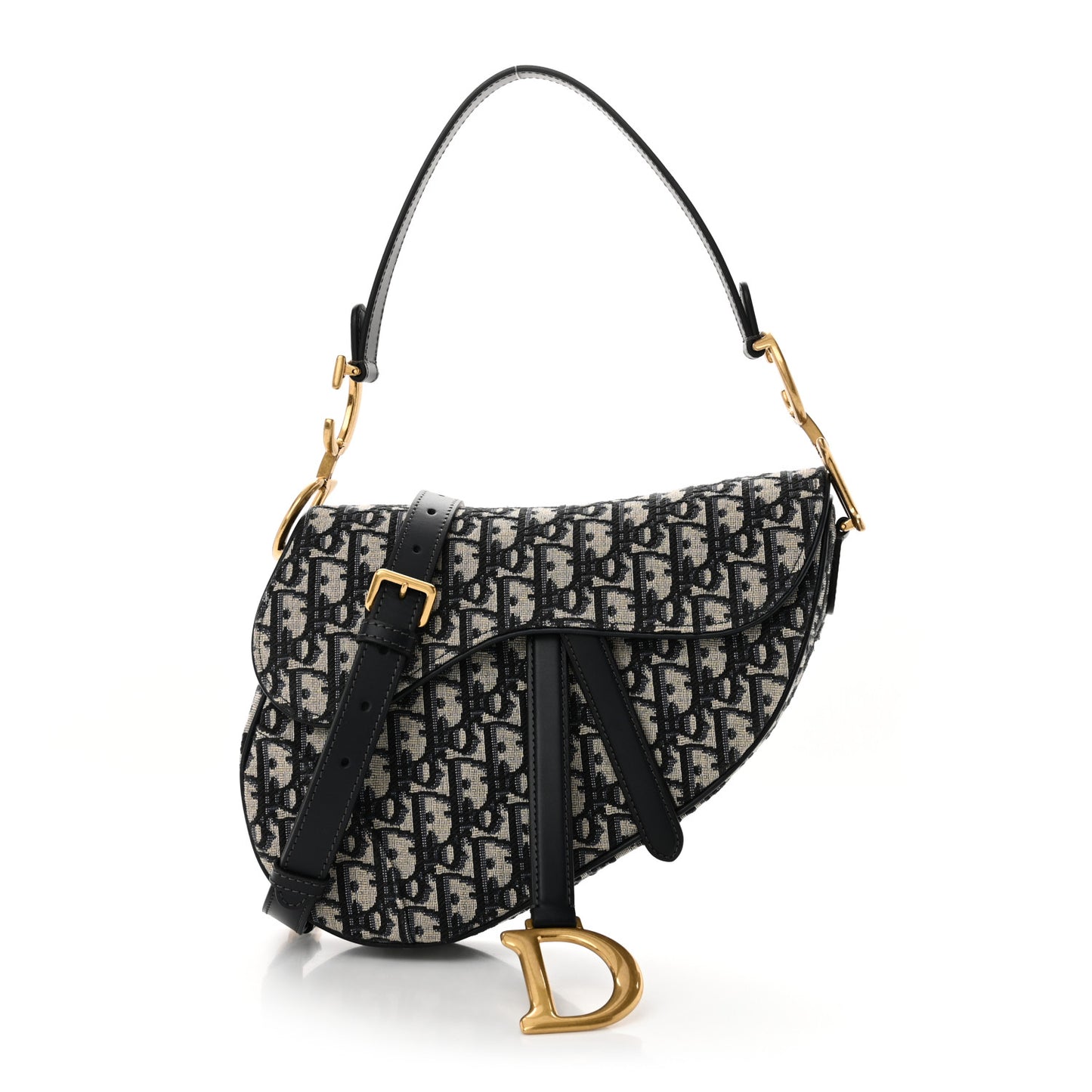 Oblique Saddle Bag With Strap Blue