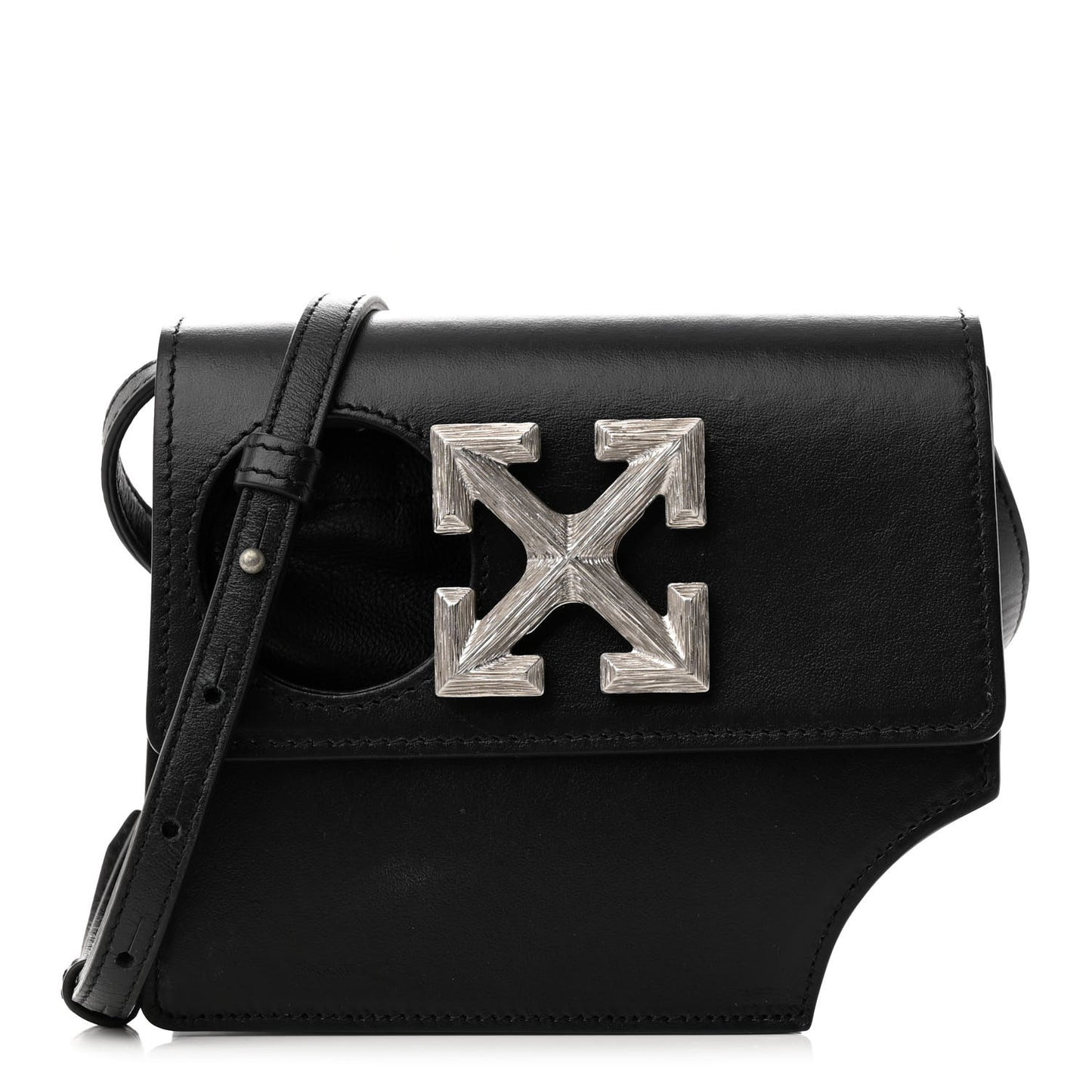 Calfskin Jitney 0.7 Meteor Bag Black